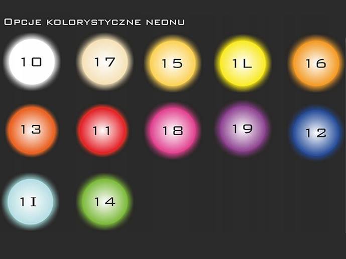 neon Kaczuszka, biały 19x19cm