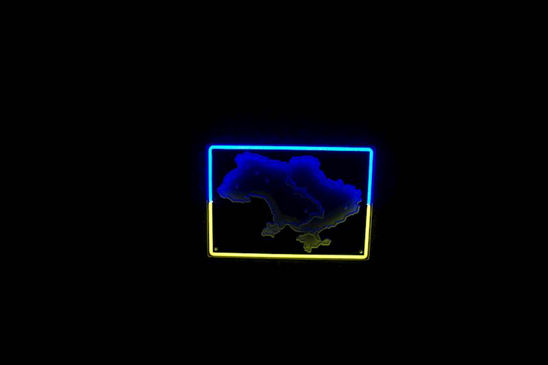 neon Ukraina 31x22cm