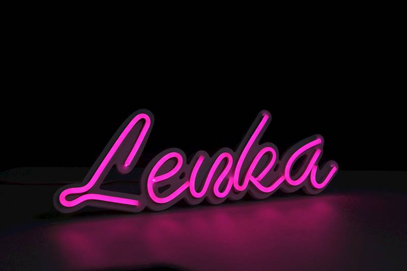 neon stojący Lenka 36x12cm