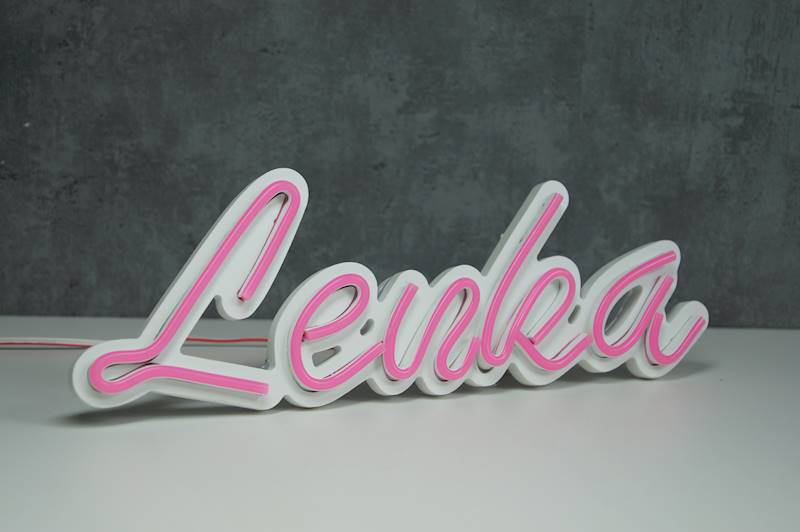 neon stojący Lenka 36x12cm