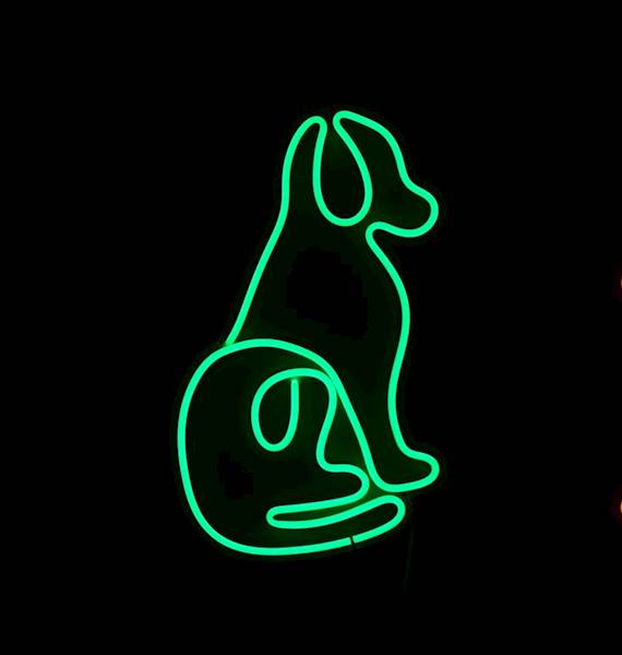 neon Pies 27x37cm