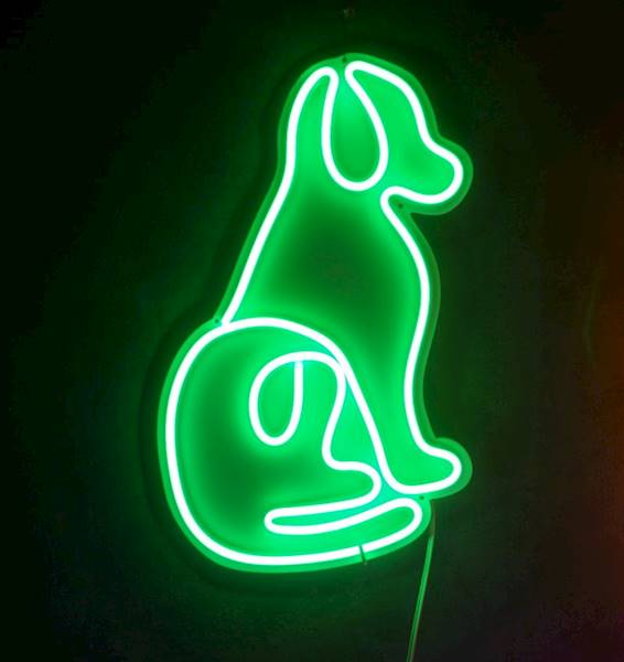 neon Pies 27x37cm
