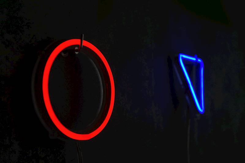 neon WC szkieletowy 22x11cm 