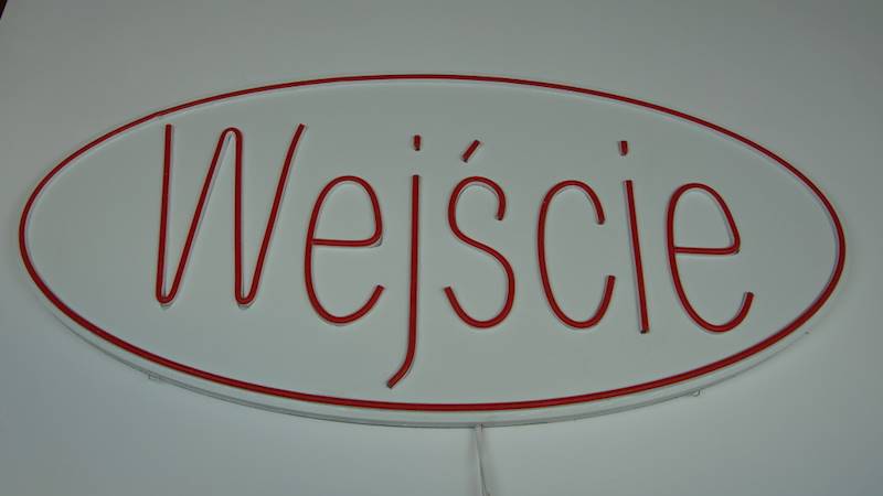 neon zewnętrzny Wejście 70x32cm 