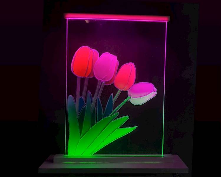 neon karwingowy Tulipany 20x29cm