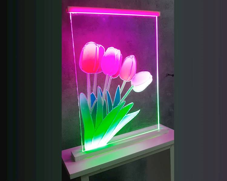 neon karwingowy Tulipany 20x29cm