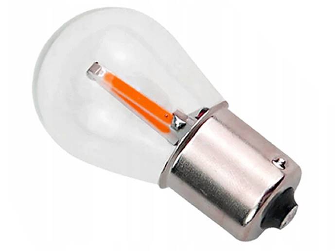 Żarówka LED P21W BA15S filamentowa, pomarańczowa
