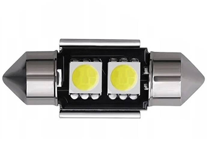 Żarówka Led C5W 31mm 2smd 5050 biała Radiator canb