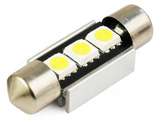 ŻARÓWKA RURKA LED 3 SMD 5050 C5W C3W CANBUS 36mm