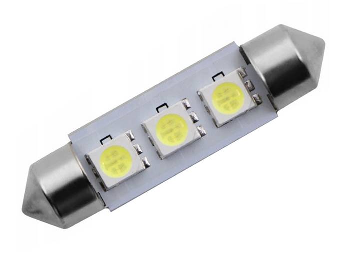 Żarówka Led C5W 41 mm 3smd 5050 biała