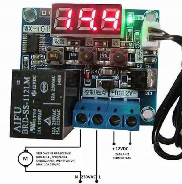 MODUŁ TERMOSTAT MINi -50-110C 12V
