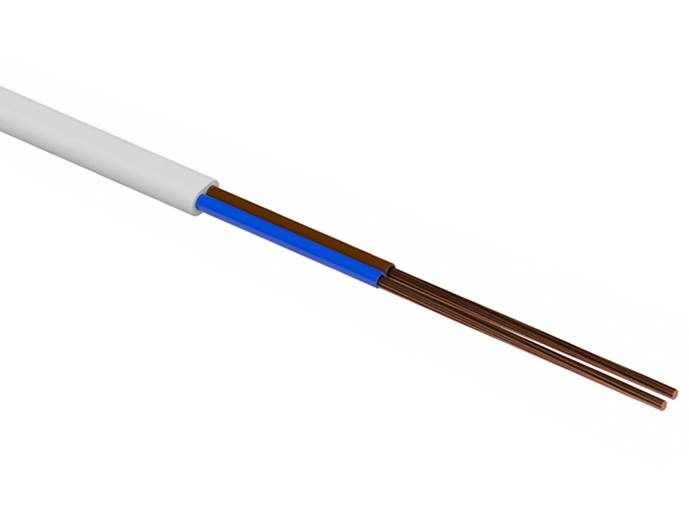 kabel elektryczny OMYP 2x0,75 230V biały płas. 1m