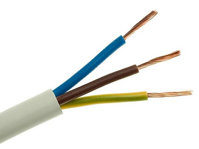 Przewód OMY 3X1,5 biały 1m linka 300V