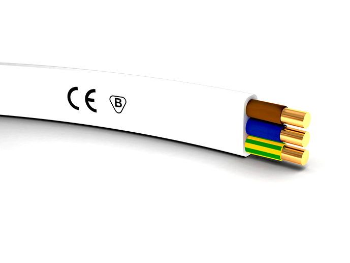 kabel el. YDYp 3x1,5 450/750v płaski drut  1m