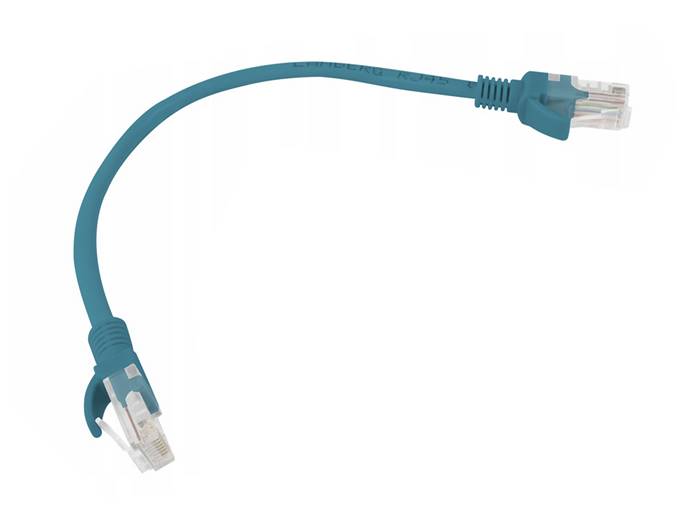 Kabel RJ45 Cat.6a 0.25 Lanberg niebieski