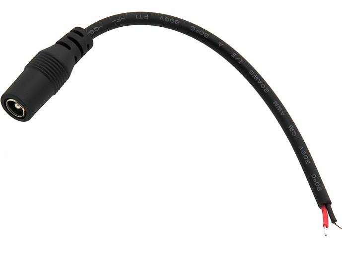 gniazdo zasilania 5,5mm wewn.2,5 z kablem