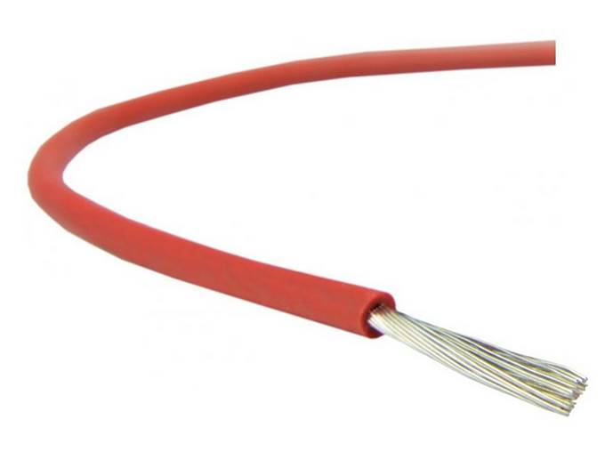 Kabel przewód SIF 0.5mm silikon czerwony linka 1m