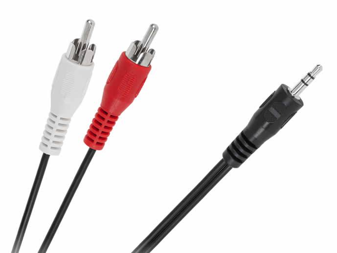 Kabel JACK 3,5 - 2xRCA 1,2m