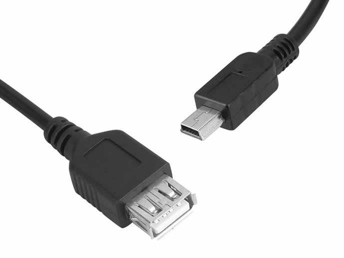 Kabel USB gn wtyk USB mini USB 5pin 1m