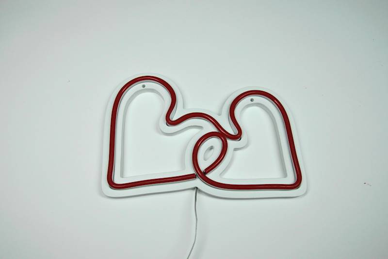 neon serce w sercu 22x17cm 