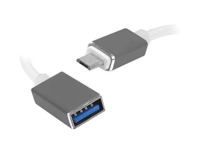 Kabel OTG: wtMicroUSB-gn.USB 20cm
