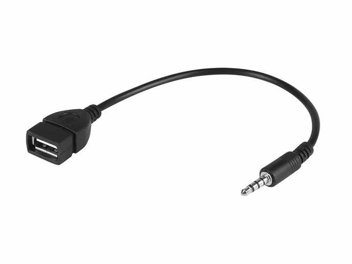Adapte AUX Jack 3.5mm USB czarny