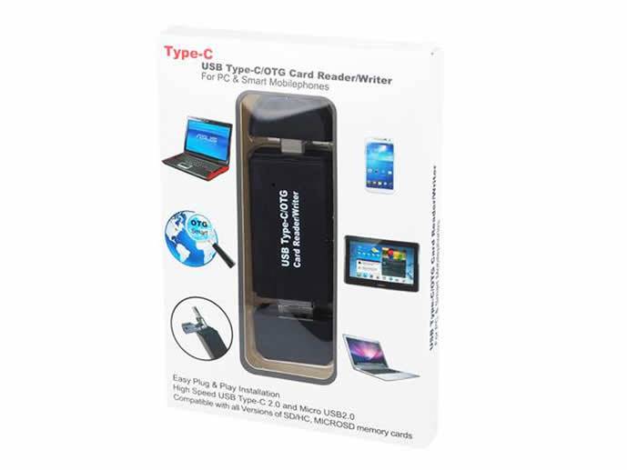Czytnik kart 5w1 SD microSD USN USB-C microUSB