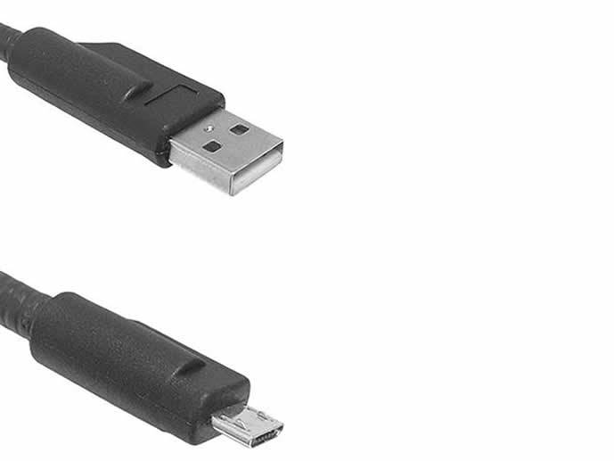 Kabel USB-Micro USB 45 czm "sztywny"