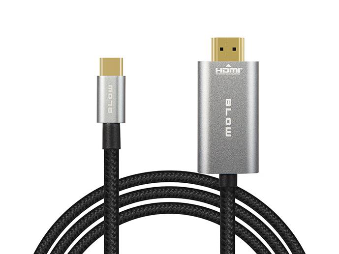 Przyłącze HDMI-USB-C 2m plecionka 