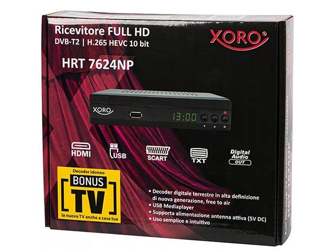 Dekoder tuner DVB-T2 Xoro 