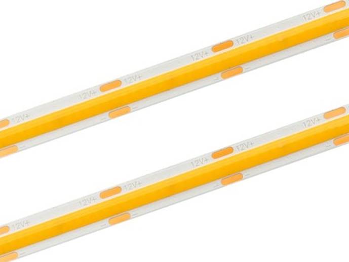 Taśma LED COB 12v 10w/m ip20 biała ciepła 1m
