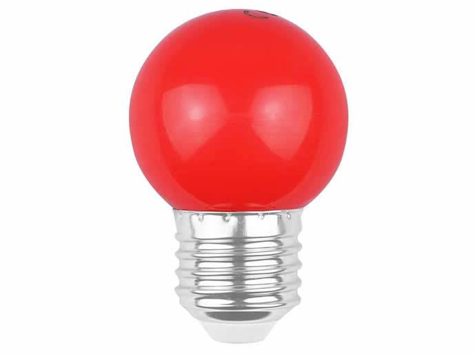 Żarówka LED E27 2W G45 czerwona 