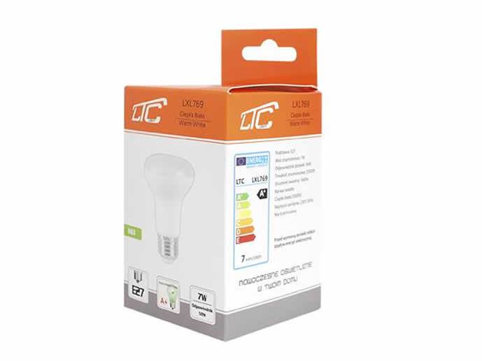 Żarówka LED E27 7W R63 b.ciepły