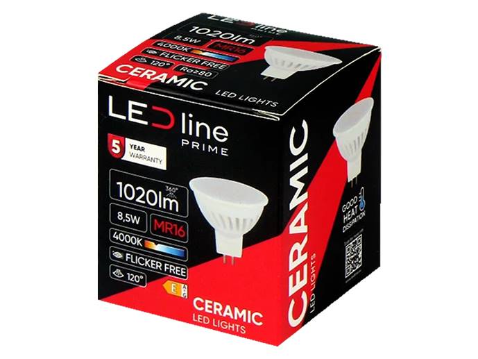Żarówka LEd MR16 8,5W b.dzienny 10-18V