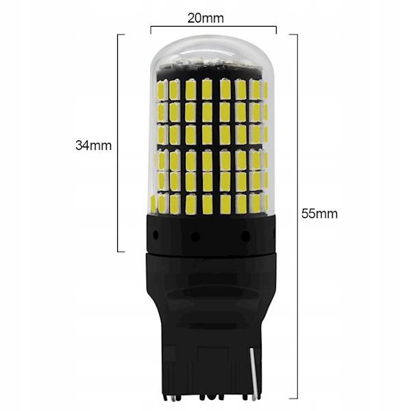 ŻARÓWKA LED W21W WY21W 7440 T20 CANBUS USA BIAŁA