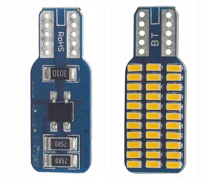 Żarówka led T10 33SMD CANBUS stabiliz jednostronna
