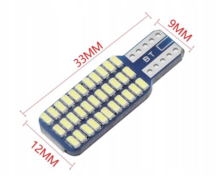 Żarówka led T10 33SMD CANBUS stabiliz jednostronna