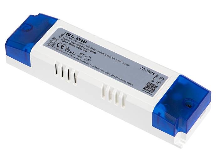 Zasilacz montażowy plastik 12V 5A 60W