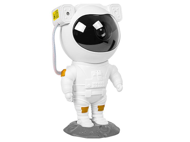 Lampka nocna LED  projektor astronauta biały