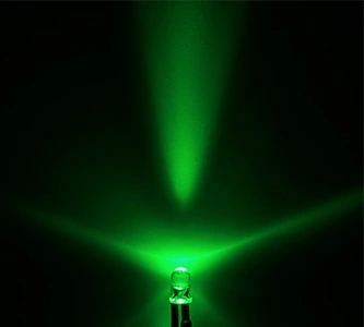 Dioda LED 5mm zielona clear 12v