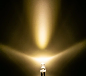 Dioda LED 5mm biała ciepła 12V clear