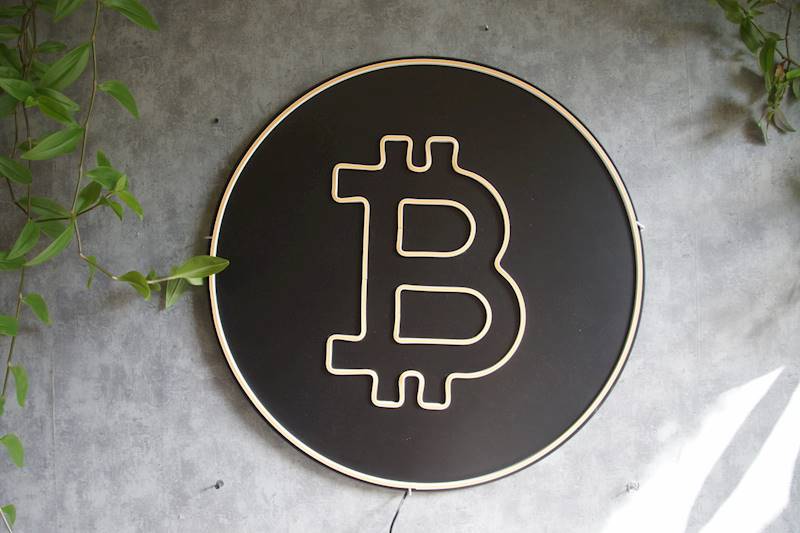 neon Bitcoin 70x70cm