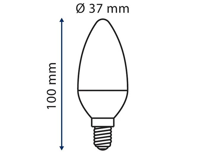 Żarówka LEd E14 8W b.ciepły świeca