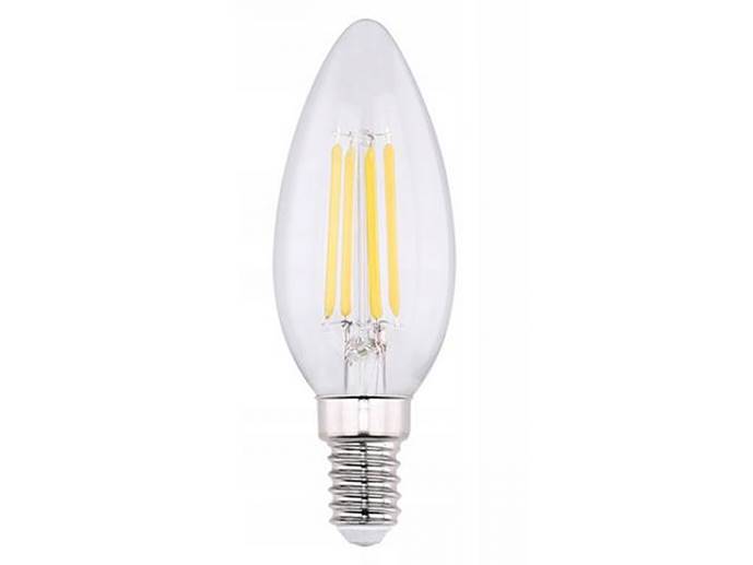 Żarówka LEd E14 6W świeczka filament b.ciepła