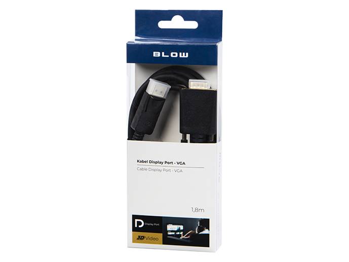 Przyłącze DISPLAY PORT-VGA 1,8m