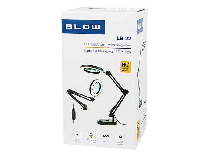 Lampa biurkowa z lupą biała LB-23