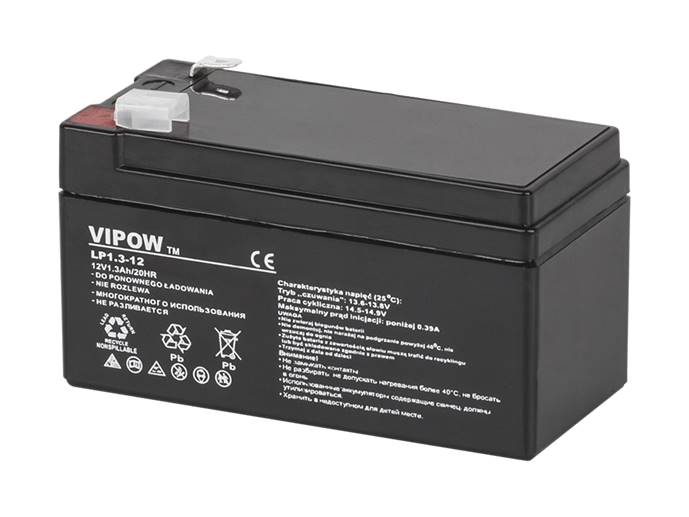 Akumulator żelowy Vipow 12v1,3Ah