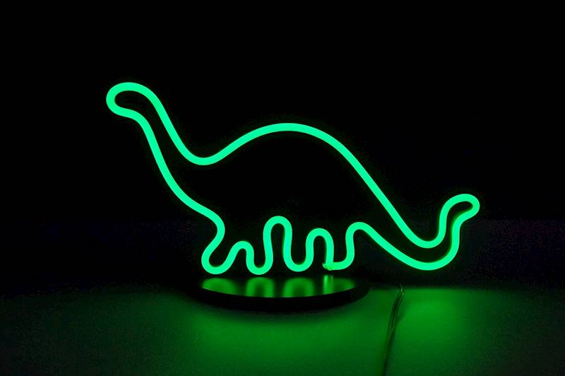 neon stojący Dinozaur 28x15 cm 