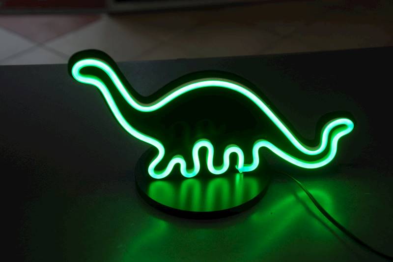 neon stojący Dinozaur 28x15 cm 