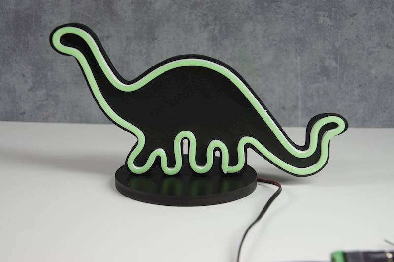 neon stojący Dinozaur 28x15 cm 
